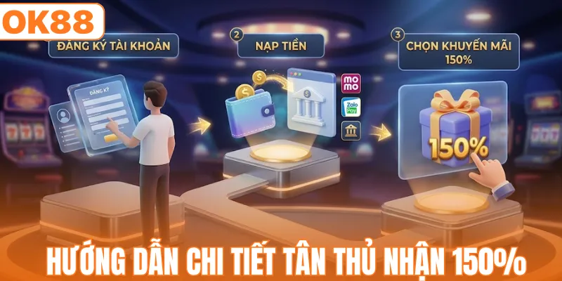 Tân Thủ Nhận 150% Giá Trị Nạp Đầu Tại Sân Chơi OK88